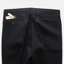 Load image into Gallery viewer, NOS 1960's "HIS" SLIM TAPERED RAYON SLACKS BLACK (W34 L28)