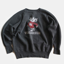 画像をギャラリービューアに読み込む, 1950's FLOCK PRINT BLK COTTON SWEAT (LARGE)