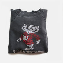 画像をギャラリービューアに読み込む, 1950's FLOCK PRINT BLK COTTON SWEAT (LARGE)