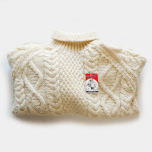 画像をギャラリービューアに読み込む, N.O.S 1960's TURTLE NECK FISHERMAN WOOL SWEATER (LARGE)