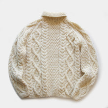 画像をギャラリービューアに読み込む, N.O.S 1960's TURTLE NECK FISHERMAN WOOL SWEATER (LARGE)