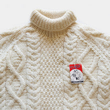 画像をギャラリービューアに読み込む, N.O.S 1960's TURTLE NECK FISHERMAN WOOL SWEATER (LARGE)