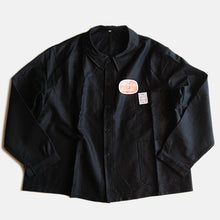 Load image into Gallery viewer, N.O.S 1960&#39;s &quot;ADOLPH LAFONT&quot; BLACK MOLESKIN JACKET (X-LARGE SIZE66)
