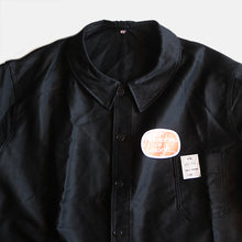 Load image into Gallery viewer, N.O.S 1960&#39;s &quot;ADOLPH LAFONT&quot; BLACK MOLESKIN JACKET (X-LARGE SIZE66)
