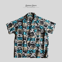 画像をギャラリービューアに読み込む, 1950's "CALIFORNIA" ATOMIC PATTERN COTTON S/S SHIRT (SZ LARGE / MINT CONDITION)
