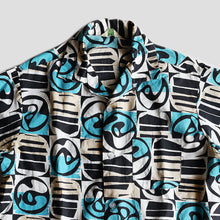 画像をギャラリービューアに読み込む, 1950's "CALIFORNIA" ATOMIC PATTERN COTTON S/S SHIRT (SZ LARGE / MINT CONDITION)
