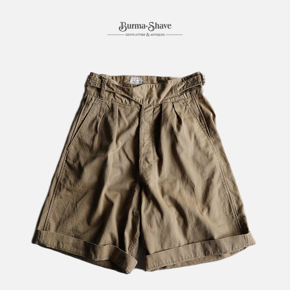 1950's BRITISH ARMY GURKHA SHORT (SZ W30-W34 / DRILL FABRIC)