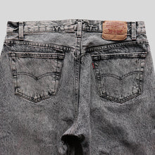 Load image into Gallery viewer, 1990's "LEVI'S" CHEMICAL BLACK DENIM PANTS (SZ W36×L30 / GOOD FADE)

