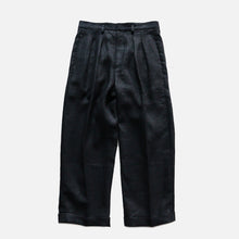 画像をギャラリービューアに読み込む, &quot;MIDNORTH TAILORS&quot; BLACK H.B.T LINEN WIDE LEG (BURMA-SHAVE ORIGINAL PRODUCTS)
