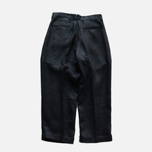 画像をギャラリービューアに読み込む, &quot;MIDNORTH TAILORS&quot; BLACK H.B.T LINEN WIDE LEG (BURMA-SHAVE ORIGINAL PRODUCTS)
