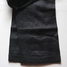 Load image into Gallery viewer, &quot;MIDNORTH TAILORS&quot; FRENCH LINEN WIDE LEG (BLACK)
