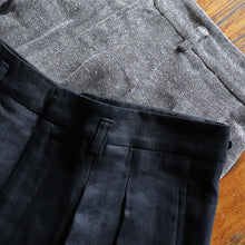 画像をギャラリービューアに読み込む, &quot;MIDNORTH TAILORS&quot; BLACK H.B.T LINEN WIDE LEG (BURMA-SHAVE ORIGINAL PRODUCTS)

