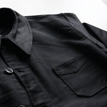 画像をギャラリービューアに読み込む, 1940&#39;s &quot;BEAU-FORT&quot; BLACK MOLESKIN JACKET WITH V-POCKET (SZ 48 / NEAR DEADSTOCK)
