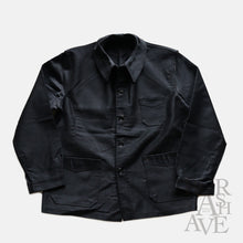 画像をギャラリービューアに読み込む, 1940&#39;s &quot;BEAU-FORT&quot; BLACK MOLESKIN JACKET WITH V-POCKET (SZ 48 / NEAR DEADSTOCK)
