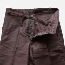 Load image into Gallery viewer, 1960&#39;s～ FRENCH BROWN MOLESKIN WORK TROUSER (SZ EU44 W34×L32 / DEADSTOCK)
