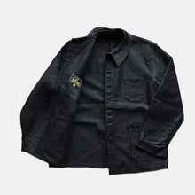 画像をギャラリービューアに読み込む, 1940&#39;s &quot;BEAU-FORT&quot; BLACK MOLESKIN JACKET WITH V-POCKET (SZ 48 / NEAR DEADSTOCK)
