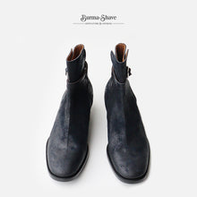 画像をギャラリービューアに読み込む, &quot;CLINCH&quot; JODHPUR BOOTS (WAXED UNEVEN HORSE SUEDE NAVY)
