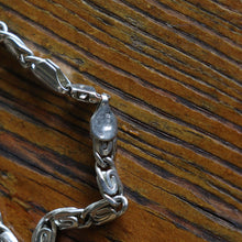 画像をギャラリービューアに読み込む, VINTAGE FRENCH SILVER CHAIN BRACELET (AROUND 1960&#39;s)
