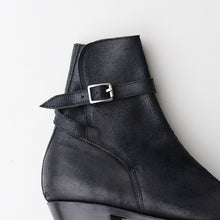画像をギャラリービューアに読み込む, &quot;CLINCH&quot; JODHPUR BOOTS (WAXED UNEVEN HORSE SUEDE NAVY)
