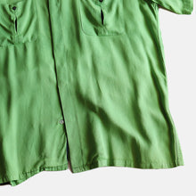 画像をギャラリービューアに読み込む, 1950&#39;s &quot;HILTON&quot; RAYON BOWLING S/S SHIRT (SZ XL / GOOD COLOR)
