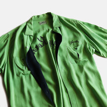 画像をギャラリービューアに読み込む, 1950&#39;s &quot;HILTON&quot; RAYON BOWLING S/S SHIRT (SZ XL / GOOD COLOR)
