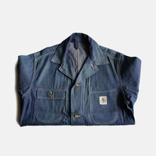 画像をギャラリービューアに読み込む, 1970&#39;s &quot;CARHARTT&quot; DENIM COVERALL (SZ38 / SUNFADED DEADSTOCK)
