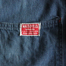 Load image into Gallery viewer, 1950's "WHITEFIELD" DENIM COVERALL (SZ ABOUT LARGE / GOOD CONDITION)
