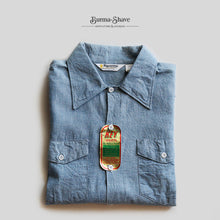 Load image into Gallery viewer, 1970's "KEY IMPERIAL" COTTON CHAMBRAY SHIRT (SZ ABOUT XL / DEADSTOCK)
