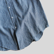 Load image into Gallery viewer, 1970's "KEY IMPERIAL" COTTON CHAMBRAY SHIRT (SZ ABOUT XL / DEADSTOCK)

