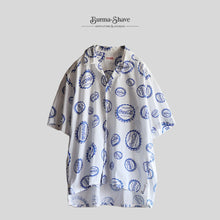 Load image into Gallery viewer, ”COCA COLA" OPEN COLLAR COTTON BOX SHIRT (SZ LARGE / OFICIAL WEAR / AROUND 1980's)
