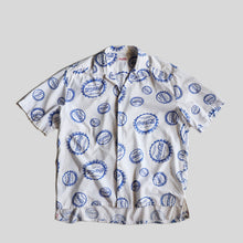 Load image into Gallery viewer, ”COCA COLA" OPEN COLLAR COTTON BOX SHIRT (SZ LARGE / OFICIAL WEAR / AROUND 1980's)
