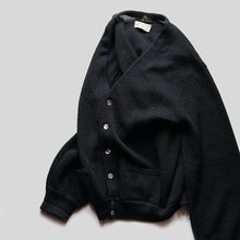 画像をギャラリービューアに読み込む, 1960's "JOSEPH HORN CO." WOOL CARDIGAN (BIG SIZE / BLACK / GOOD CONDITION)
