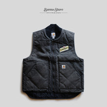 画像をギャラリービューアに読み込む, 2010&#39;s &quot;CARHARTT&quot; DUCK VEST (SZ LARGE / BLACK BODY / CORPORATE STITCH)
