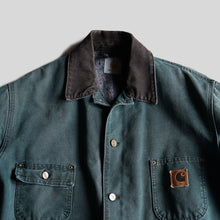 画像をギャラリービューアに読み込む, "CARHARTT" MICHIGAN CHORE COAT (SZ LARGE / GREEN DUCK)
