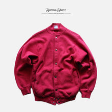 Load image into Gallery viewer, 1990&#39;s &quot;CHAMPION&quot; SNAP CARDIGAN (SZ MEDIUM / RASPBERRY / GOOD CONDITION)
