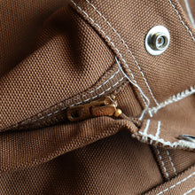 Load image into Gallery viewer, "CARTER'S" BROWN DUCK PAINTER PANTS (SZ W34×L32 / AROUND 1970's / DEADSTOCK)
