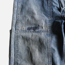 画像をギャラリービューアに読み込む, 1950&#39;s～ &quot;DUBBLE WARE&quot; DOUBLE KNEE DENIM PAINTER (W33×L28 / GOOD FADE)
