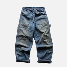 画像をギャラリービューアに読み込む, 1950&#39;s～ &quot;DUBBLE WARE&quot; DOUBLE KNEE DENIM PAINTER (W33×L28 / GOOD FADE)
