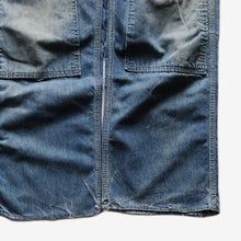 画像をギャラリービューアに読み込む, 1950&#39;s～ &quot;DUBBLE WARE&quot; DOUBLE KNEE DENIM PAINTER (W33×L28 / GOOD FADE)

