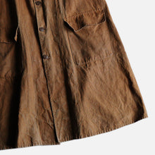 画像をギャラリービューアに読み込む, 1930&#39;s &quot;IMPEREX&quot; FRENCH BROWN LINEN HUNTING COAT WITH CAPE (SZ MEDIUM / GOOD FADE)
