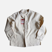 Load image into Gallery viewer, 1950&#39;s FRENCH WORK JACKET (SZ LARGE / ECRU / DEADSTOCK)
