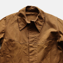 Load image into Gallery viewer, 1950&#39;s &quot;S.N.C.F&quot; BROWN COTTON RAILROAD JACKET (SZ LARGE / DEADSTOCK)
