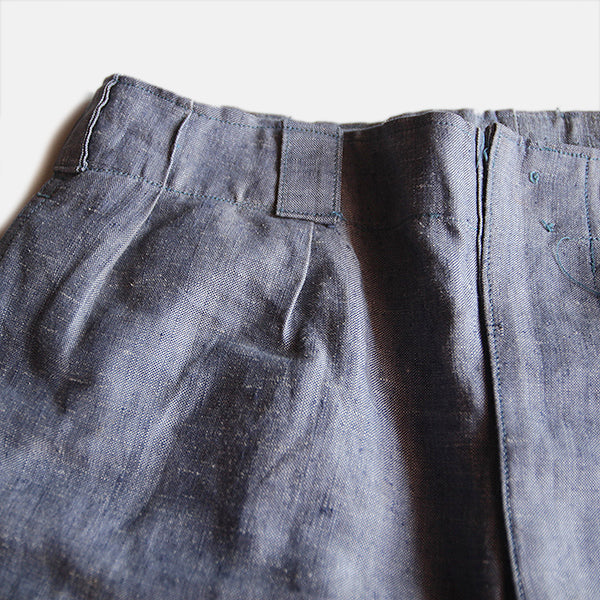 50s FRENCH NAVY LINEN Shorts フレンチネイビー DEADSTOCK】50s FRENCH NAVY LINEN SHORTS フランス軍 海軍
