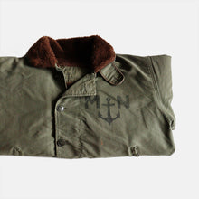 Load image into Gallery viewer, 1960&#39;s～ FRENCH NAVY DECK JACKET (SZ LARGE / GOOD STENCIL)
