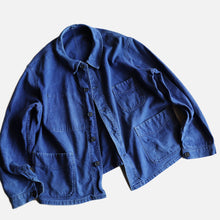 Load image into Gallery viewer, 1960&#39;s &quot;ADOLPH LAFONT&quot; COTTON TWILL WORK JACKET (BIG SIZE / V-POCKET)
