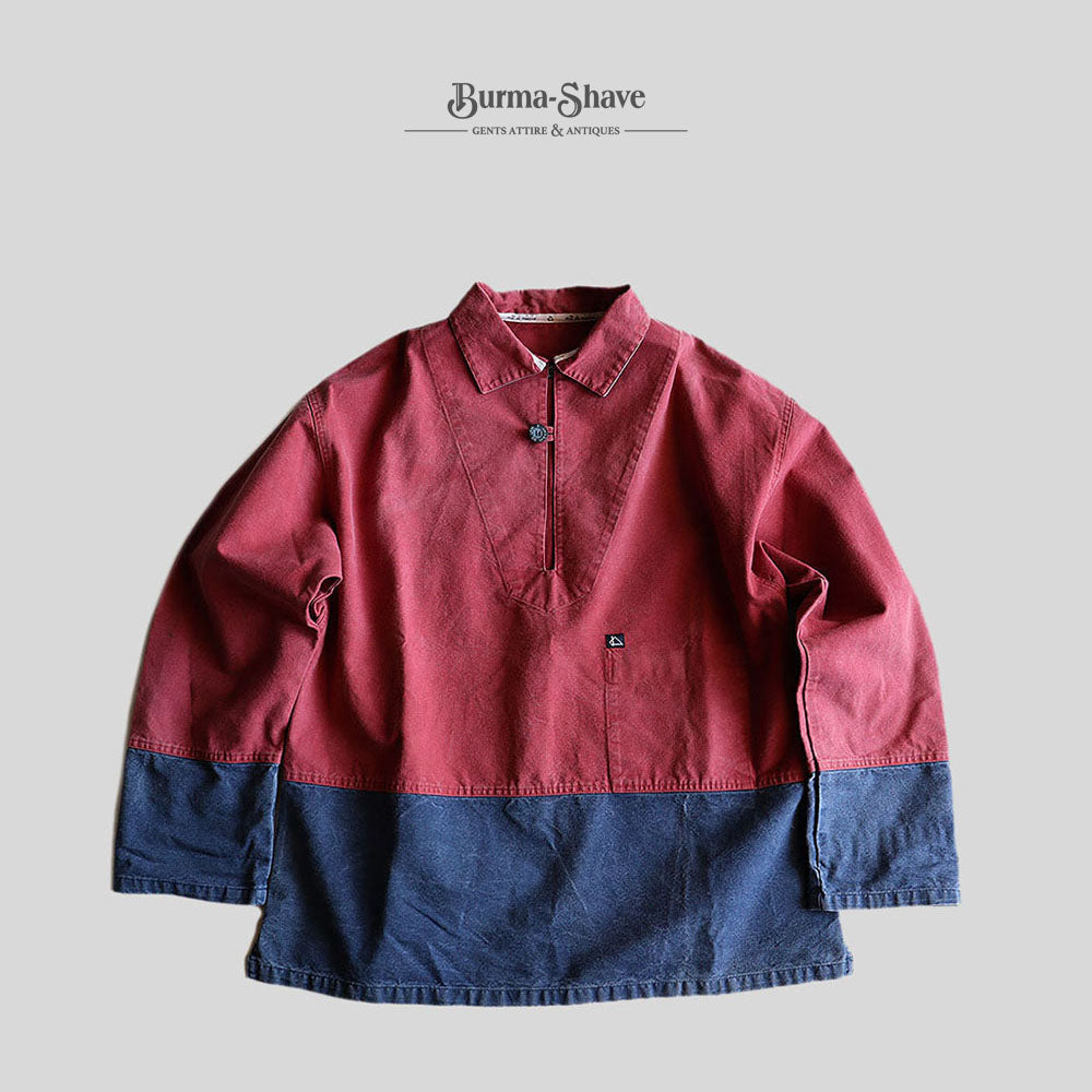 1980's FRENCH FISHERMAN SMOCK (SZ ABOUT XL / TWO TONE)