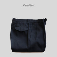 画像をギャラリービューアに読み込む, 1960's FRENCH WOOL SLACKS (SZ W32×L30 / BLACK CHARCOAL / MINT CONDITION)
