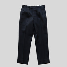 画像をギャラリービューアに読み込む, 1960's FRENCH WOOL SLACKS (SZ W32×L30 / BLACK CHARCOAL / MINT CONDITION)
