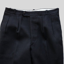 画像をギャラリービューアに読み込む, 1960's FRENCH WOOL SLACKS (SZ W32×L30 / BLACK CHARCOAL / MINT CONDITION)
