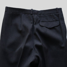 画像をギャラリービューアに読み込む, 1960's FRENCH WOOL SLACKS (SZ W32×L30 / BLACK CHARCOAL / MINT CONDITION)
